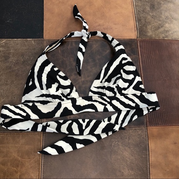 Victoria's Secret Other - Victoria Secrets zebra print halter bikini top